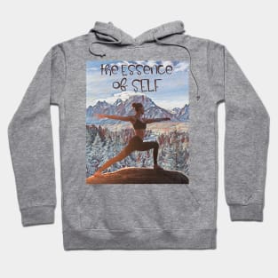 The Essence of Self (yoga stance mountainous landscape) Hoodie